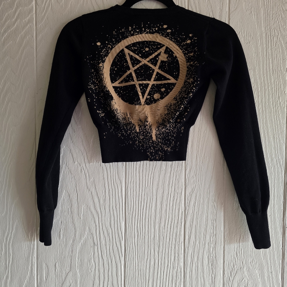 Vintage Too Fast Top Goth Pentagram VINTAGE Y2K